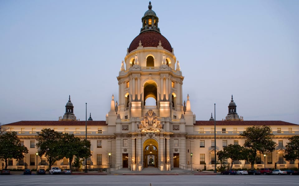 Pasadena City Hall at dusk